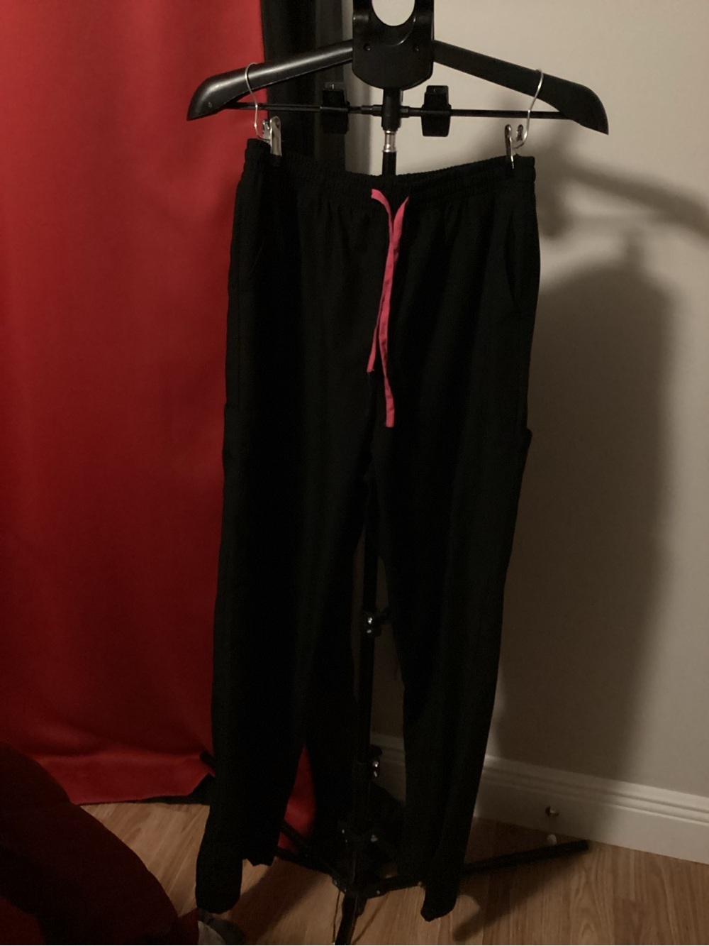 Women scrub Pants with Pink Drawstring